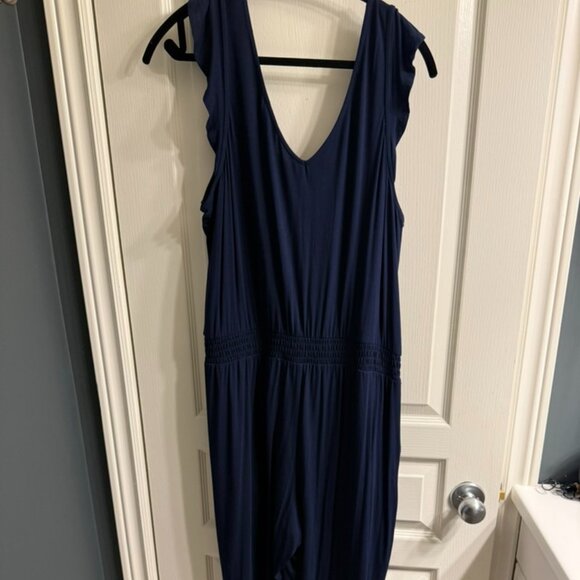 Super Cute Navy Cotton Tshirt Romper - Picture 1 of 4
